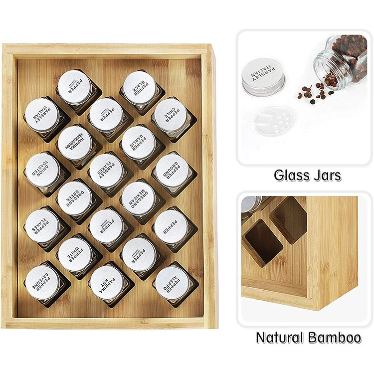 Стеллаж для специй Стеллаж для хранения Amazon Новые 20 стеклянных банок Стеллаж для трав Стеллаж для специй кухонный стеллаж для хранения бутылок для приправ