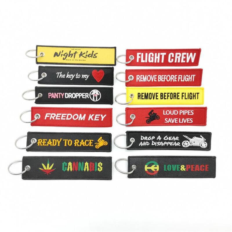 Suitable for Yamaha KTM Suzuki Kawasaki Motorcycle Motorcycle Culture Embroidery Cloth Strip Personalized Keychain