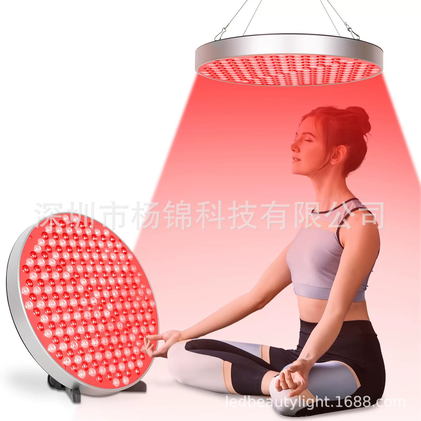 Новая круглая LED-инфракрасная терапевтическая лампа с настольной скобой, большая серия, для ухода за телом, отбеливающее и косметическое световое устройство