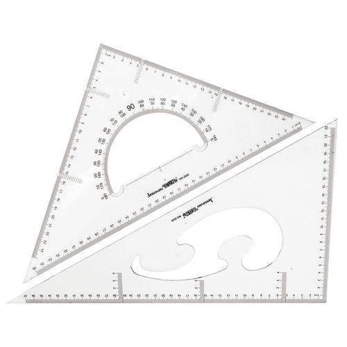Triangle ruler stationery 15cm 20cm 25cm 30cm 35 40 45cm student use triangle ruler protractor set