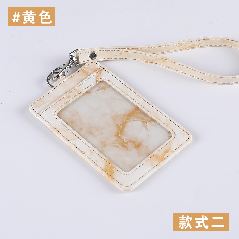 Jinbeisi tarjeta de trabajo Tarjeta de insignia titular cordón tarjeta de trabajo bancaria Tarjeta de insignia titular de la tarjeta etiqueta cubierta de cuero titular de la tarjeta de fábrica