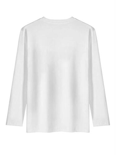 Autumn new wish European and American women's clothing pure color casual round collar loose long-sleeved T-shirt for women