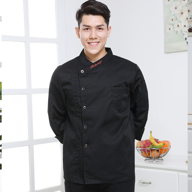 Moda estilo chino chef ropa de trabajo de los hombres de manga corta de verano delgada transpirable restaurante trasero cocina Chef ropa personalización