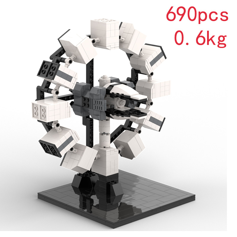 Cross-border Hot-selling In-stock MOC-74194 Small Particle Building Block Toy, Creative Rotating DIY Educational Model_voghion.com