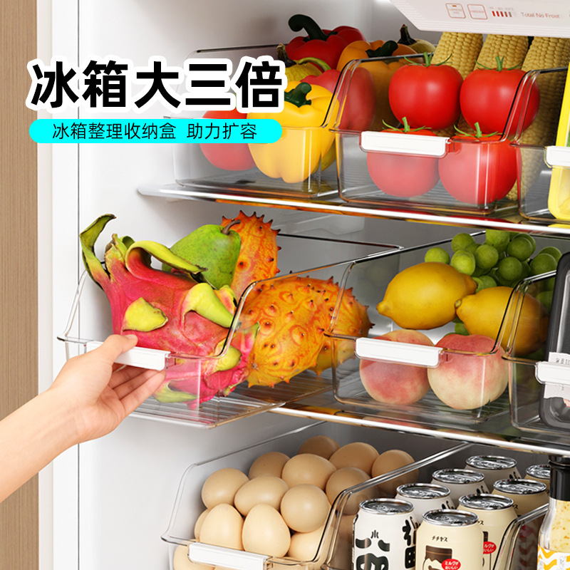 Transparent Storage Box for Refrigerator, Special Storage Box for Fruits, Vegetables, and Eggs, Kitchen Desktop Organization and Storage Box