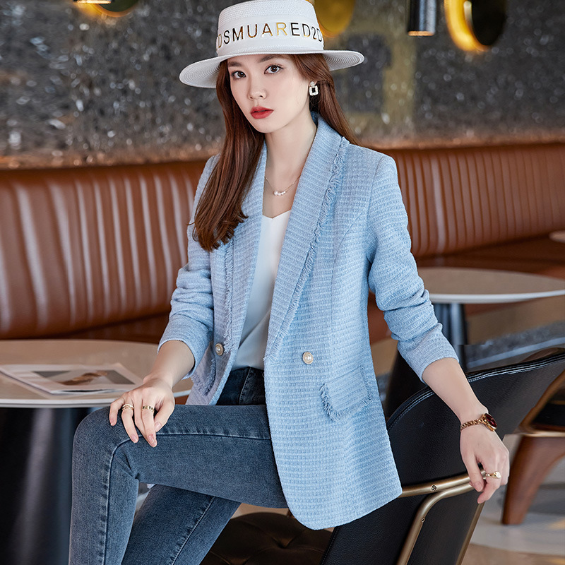 Women's elegant and chic Korean-style blazer, new autumn/winter 2025 style.
