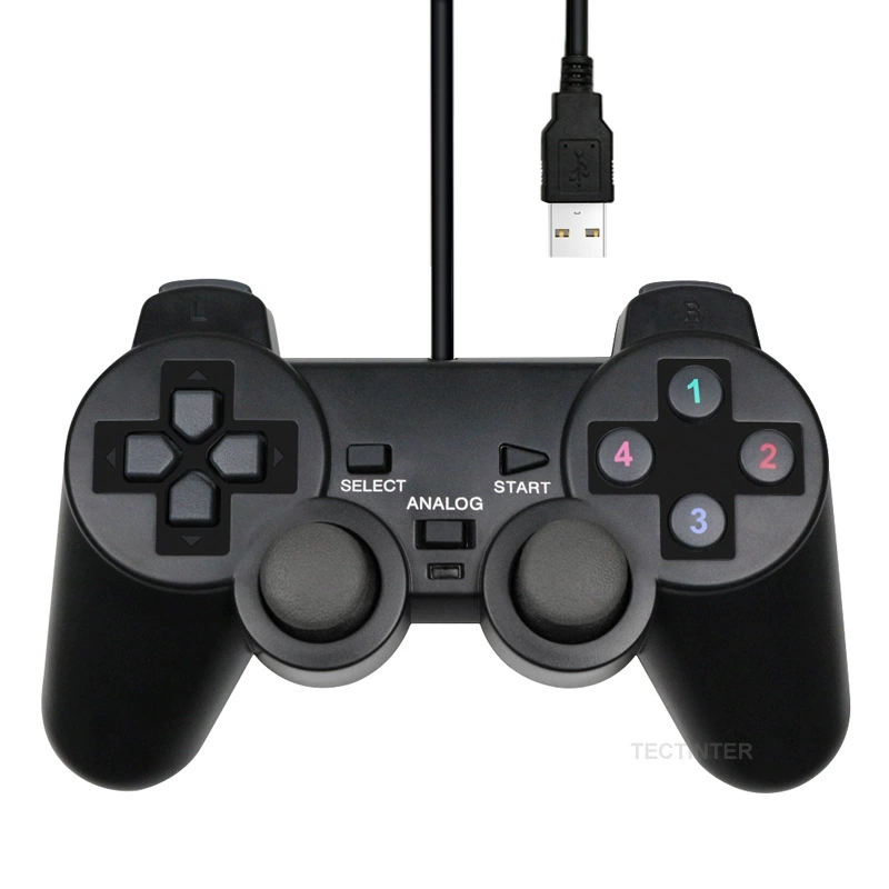 Источник производителя USB геймпад PS2 208 PC конец геймпад Выход Выход