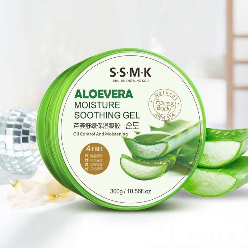Aloe Vera Gel 300g Korean Moisturizing and Repairing Skin Gel, Hydrating, Nourishing, Acne-Removing, Large Wholesale
