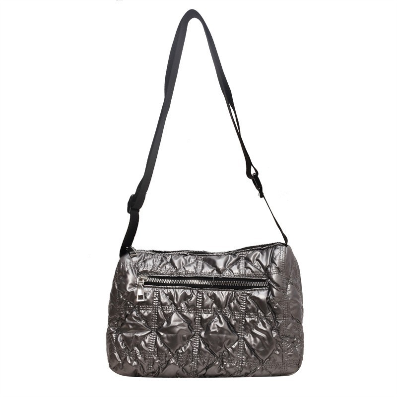 Bolsa de mujer primavera Internet celebridad Nuevo estilo coreano casual bolsa de hombro acolchada de algodón de moda todo partido de gran capacidad bolsa de mensajero al por mayor