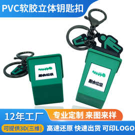 PVC软胶立体环保分类桶 广告宣传创意活动礼品赠送 pvc钥匙扣定制