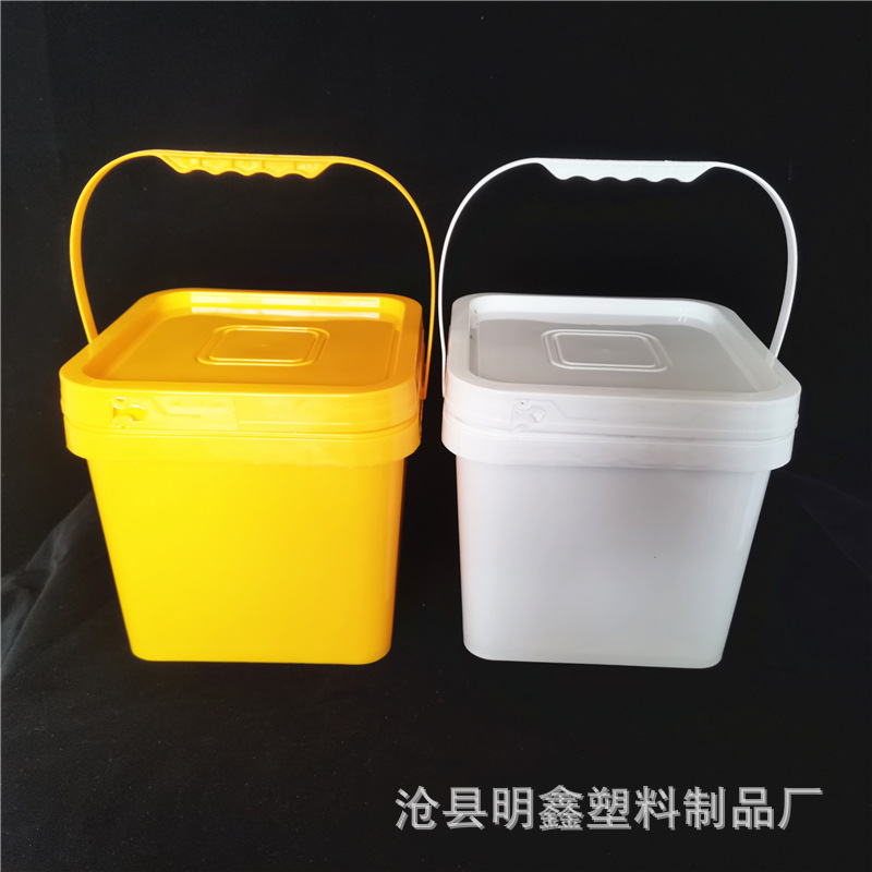 1L2.5L5L8L方形爆炸盐洗衣粉塑料桶 农化肥颗粒包装桶规格齐全