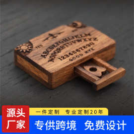 跨境木制微型灵板抽屉迷你灵板盒家居装饰摆件木质工艺品现货批发