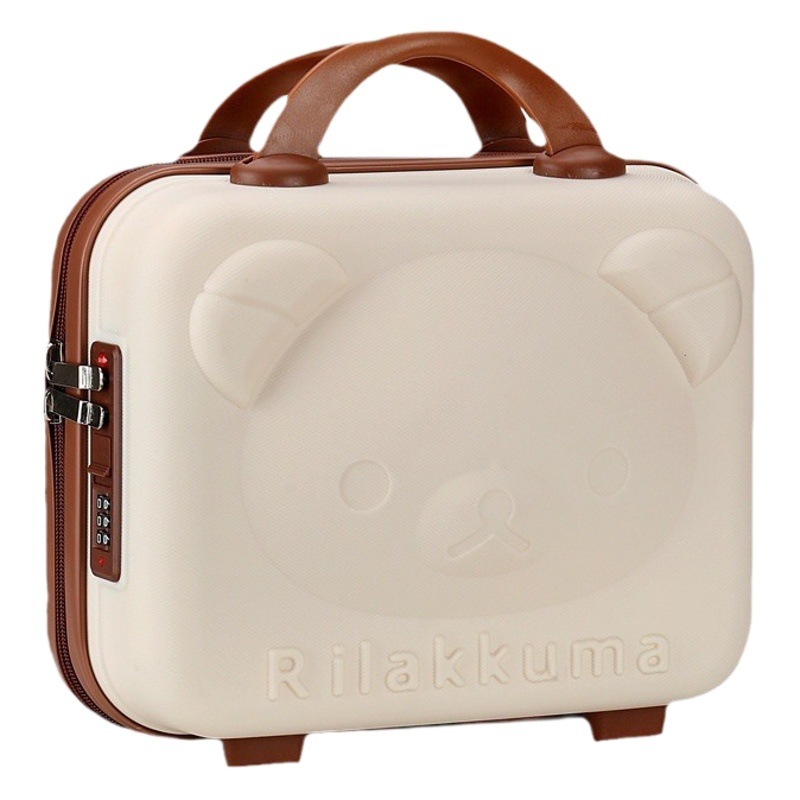 Equipaje bolsa de cosméticos de dibujos animados portátil caja cosmética maleta mano regalo infantil 14 pulgadas lindo oso