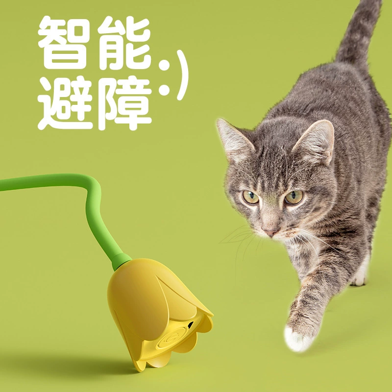 Трансграничный новый цветок кошачий игрушка сильная выносливость электрический дразнит кошачий шарик от скуки
