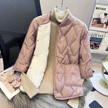 加绒马甲女士七分袖秋冬立领保暖打底马夹居家中袖羽绒棉坎肩外套