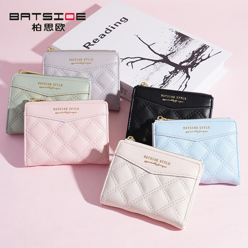 2024 Short Women's Wallet Embroidered TPU Connected Student Bag Card Holder Bus Coin Purse Simple Handbag Card Holder