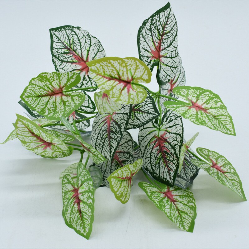 メーカー直販シミュレーション植物プラスチック造花植物壁配材ゴム手触り葉亀背葉緑羅|undefined