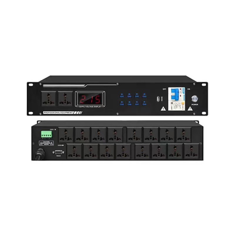 多路16+2路功放音箱控制保护管理器家庭影院电源时序器舞台设备