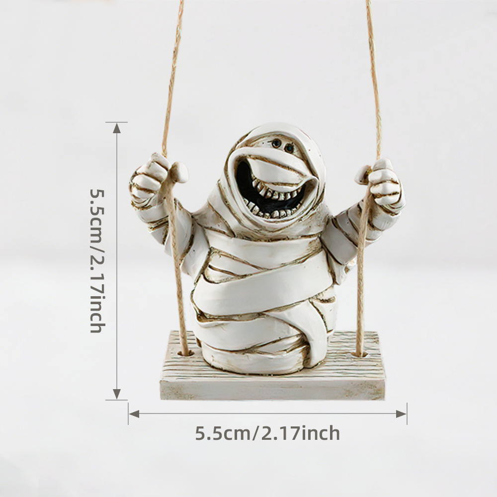  Specializes in Resin Mummy Swing Pendant Outdoor Courtyard Tree Hanging Decoration Halloween Small Gifts