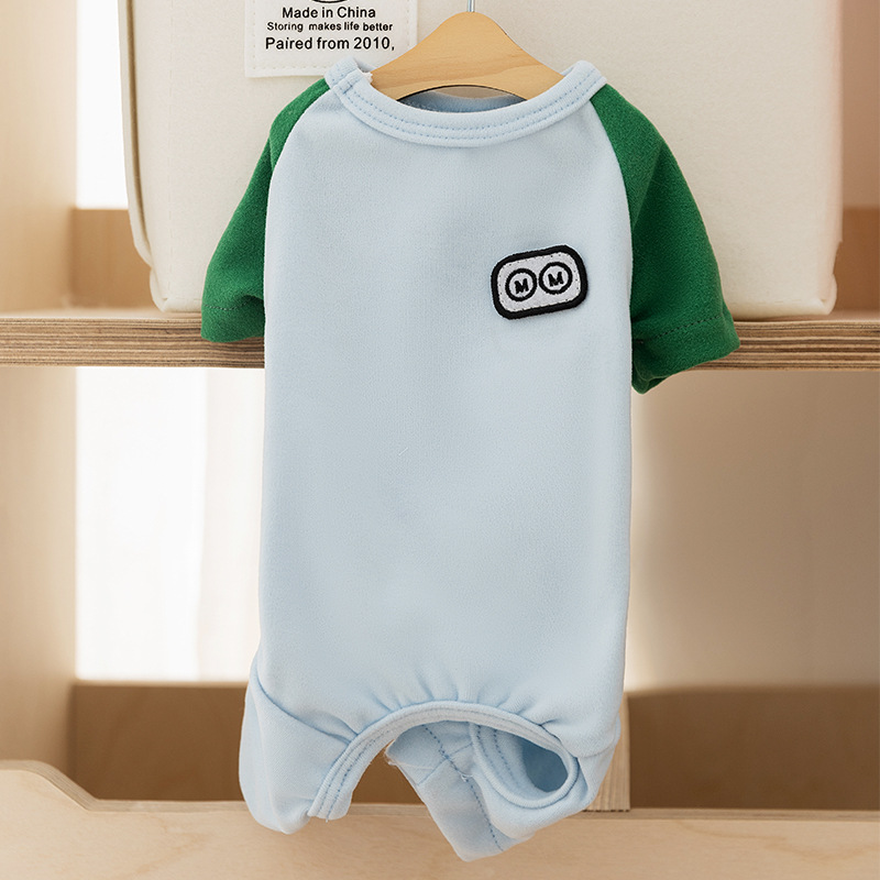 Термобелье для домашних животных → синяя бархатная рубашка