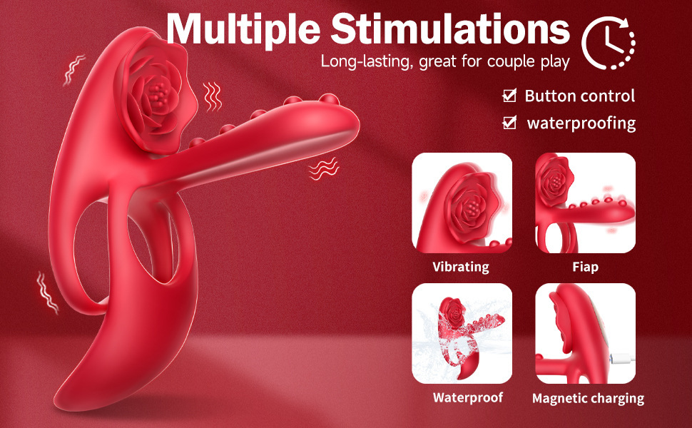 Vibrating Cock Ring For Couples Resonance Delay Training Aid_voghion.com