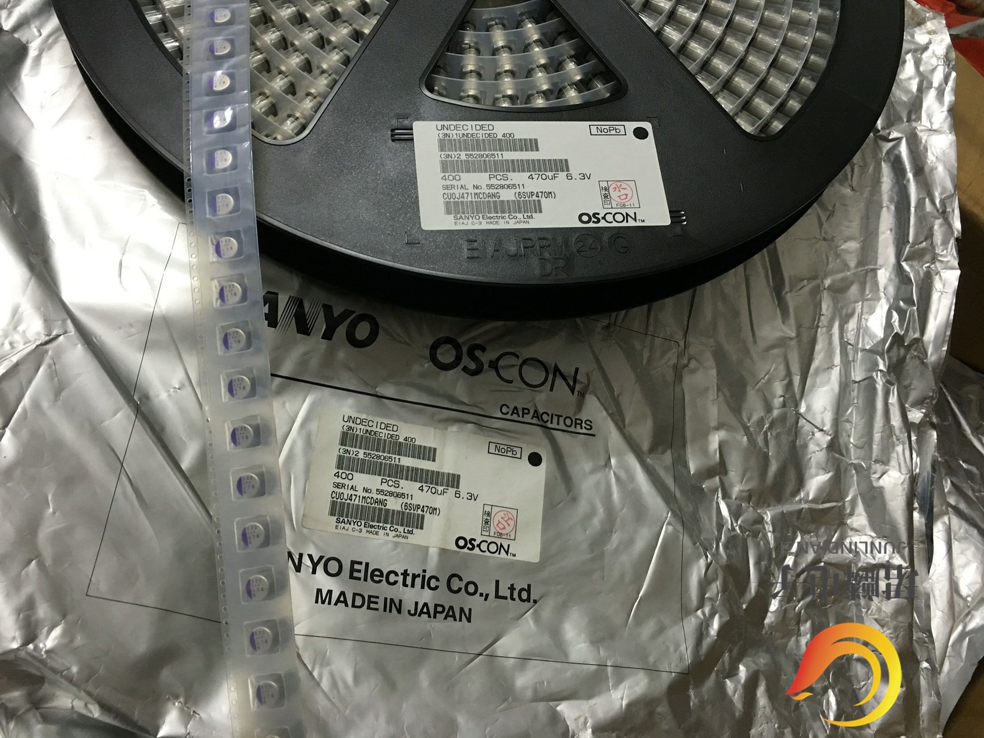 三洋固态电容 6.3V470UF 8X11.5 主板显卡用6SVP470M 105度