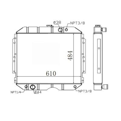 car radiator for Russian truck