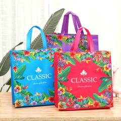 Shrimp Skin Print Open-Top 3D Handheld Shopping Storage Bag for Clothing Stores, Wholesale Non-Woven Gift Packaging Bag
