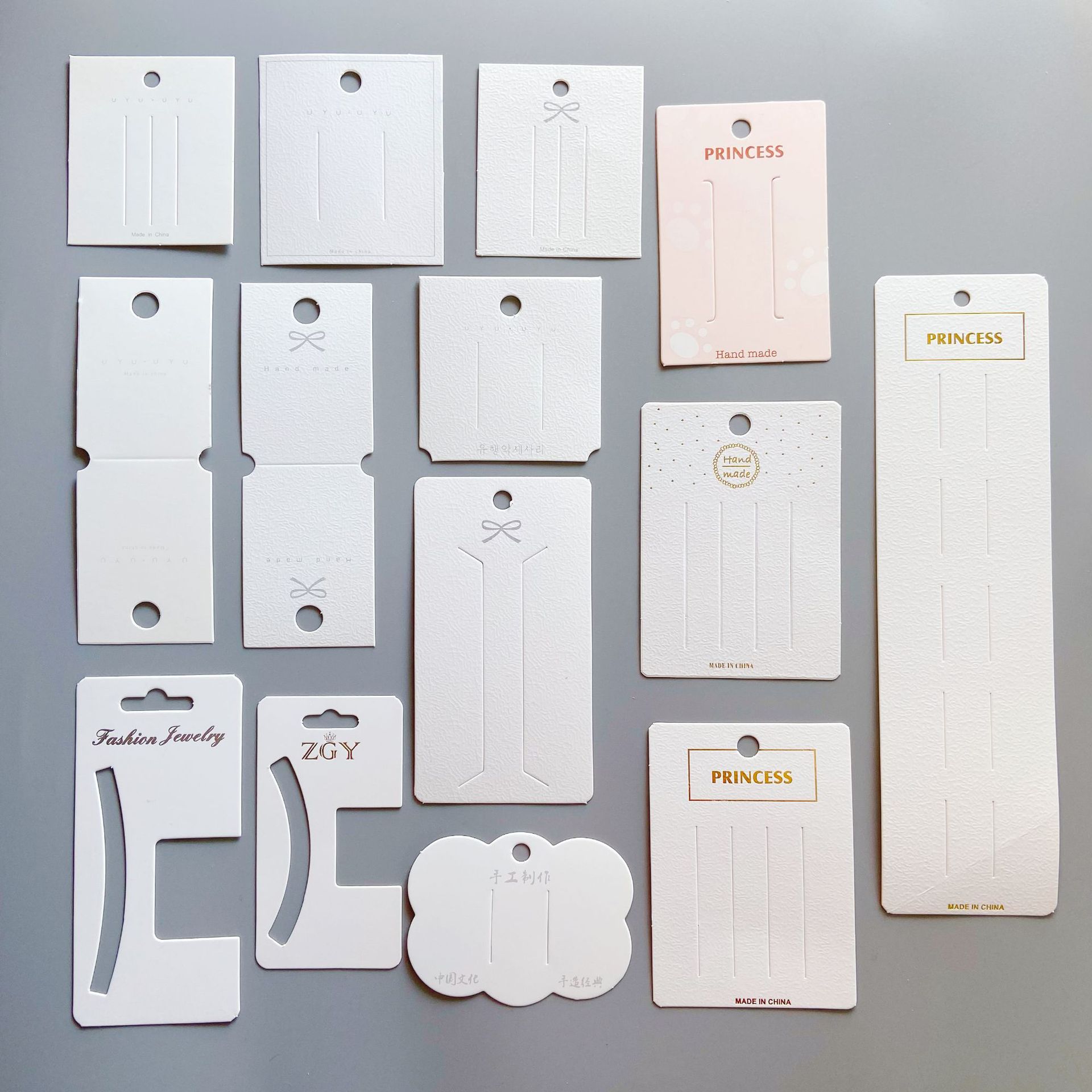 DIY发夹发圈发绳卡片吊卡纸卡烫金韩版少女儿童日系甜美皮圈套装