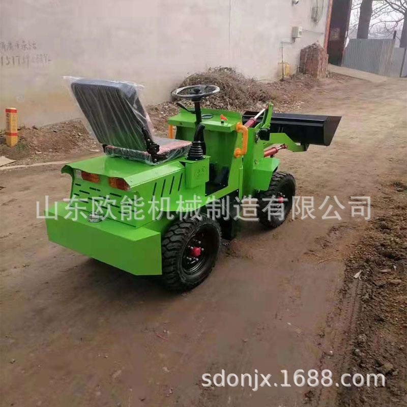 欧能机械四驱小铲车 电动 养殖场用 电动装载机 柴油小农用车