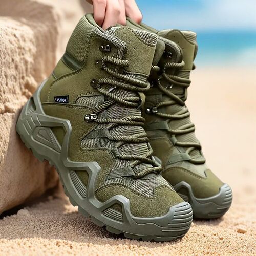 Men's High-Top Martin Boots Work Outdoor Training Hiking Climbing Workwear Breathable Desert Combat Boots Safety Work Shoes