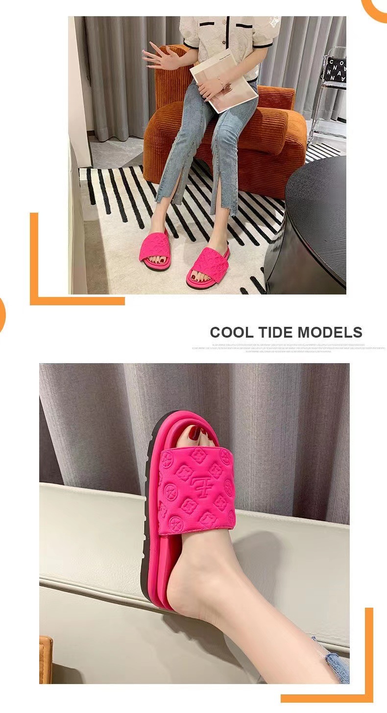 Women's Platform Sandals With Printed Velcro Summer Design_voghion.com
