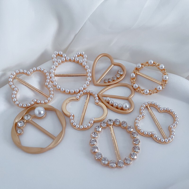 Japanese Buckle Korean Style Distinctive Clothes Corner Buckle Knot Fashion Silk Towel Buckle Shirt T-shirt Accessories Hem Fixed Buckle Jewelry