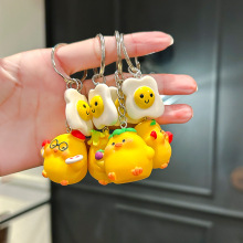 挂饰吊坠高端萌趣小鸡钥匙扣背包挂件树脂挂饰可爱小摆件公仔批发