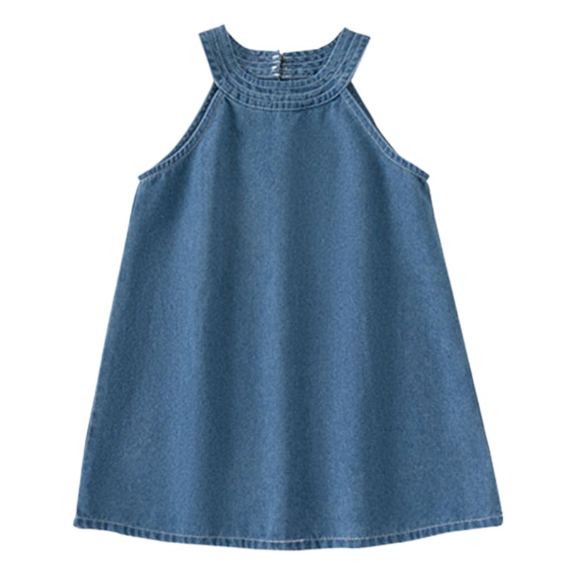 Vestido de Mezclilla sin Mangas para Niñas Youbao, Ropa Infantil de Verano, Modelo XQ23022