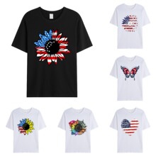 ����ѷȫ����Ůͬ��shirt���ʴ������ϵ��ӡ��Բ����ͷ����T��