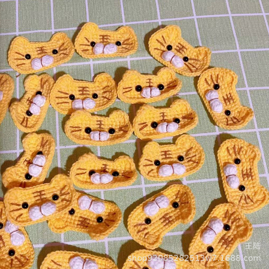 Hook knitted new year tiger hair clip tiger year hair clip cute…