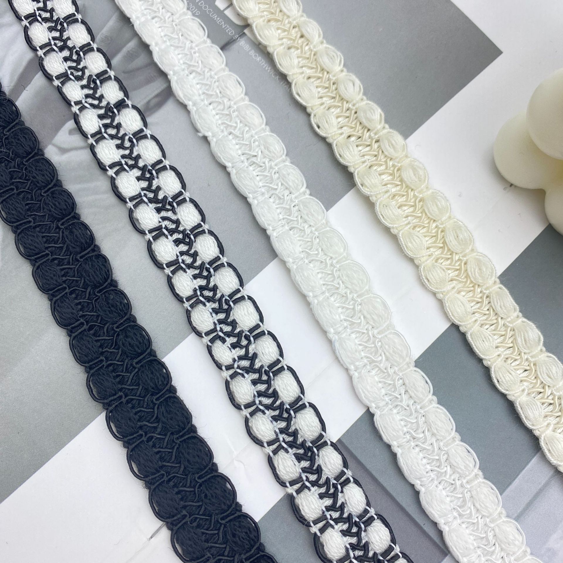 秋冬新款 小香风编织花边 DIY 适用服装袖口 裙边 帽边辅料