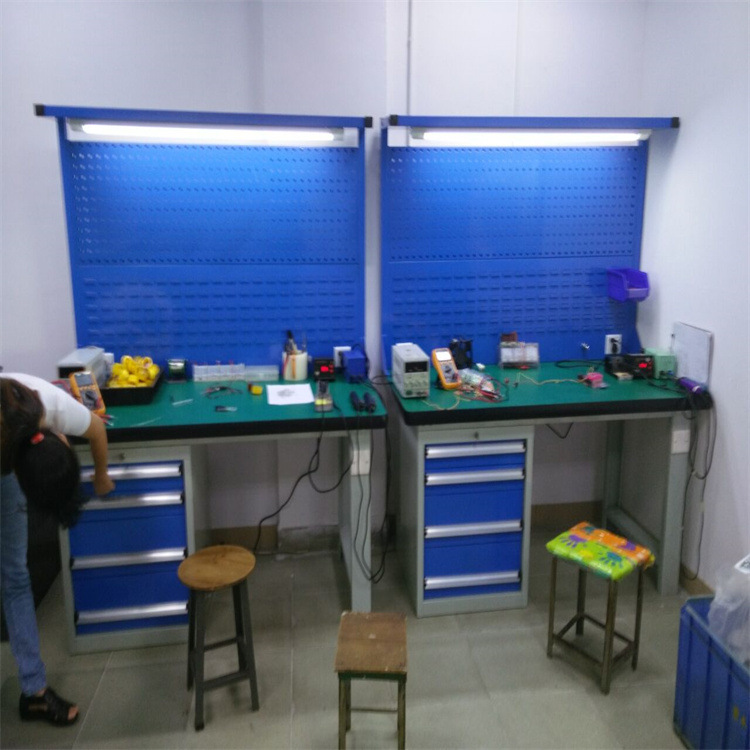 带电源插座挂板抽屉实验台  流水线车间检验桌   电脑手机维修台