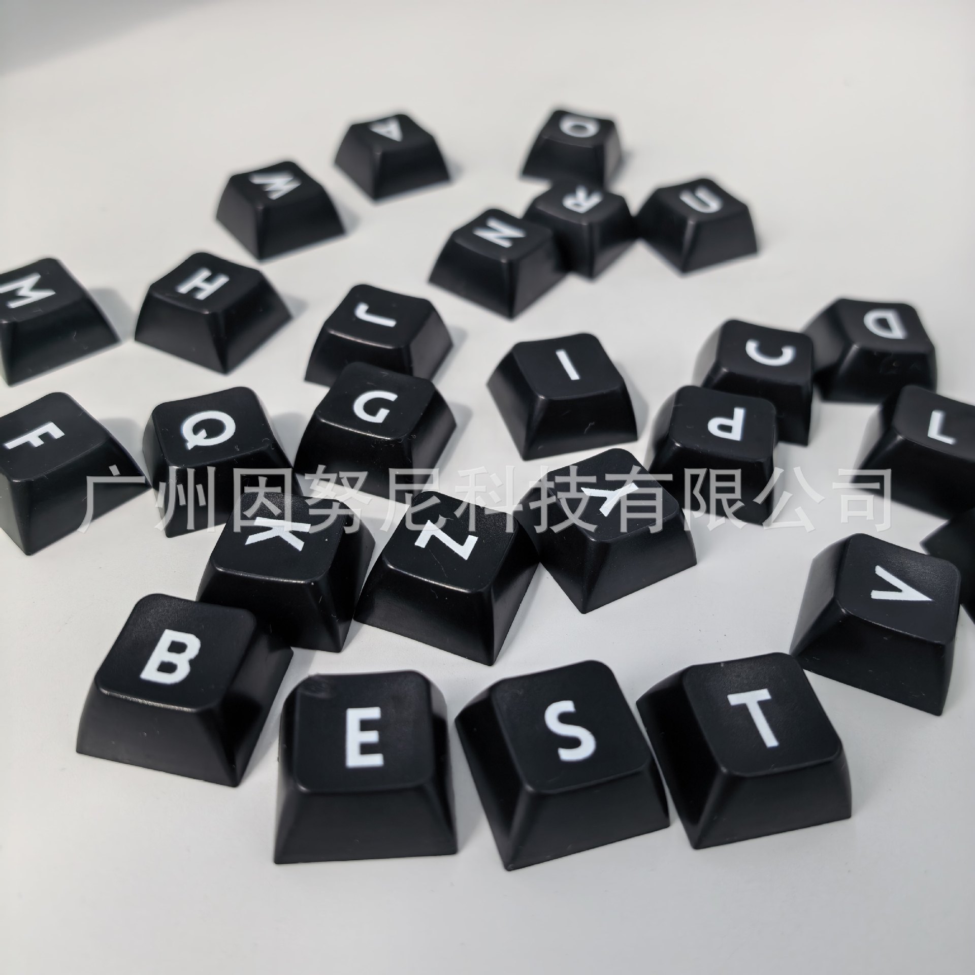 来图客制五面热升华加厚PBT键帽机械键盘解压按键玩具钥匙扣挂件