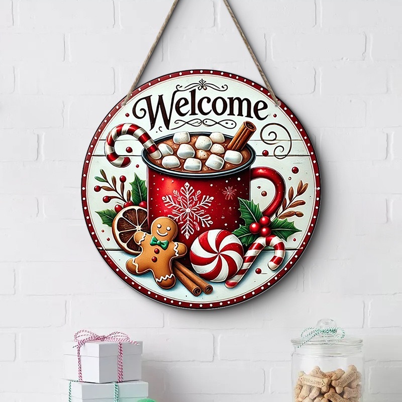 クロスボーダークリスマスクリエイティブ吊り下げ装飾木製工芸品ラウンドドアサイン木製吊り下げタグシリーズ 20Cmos 吊り下げ|undefined