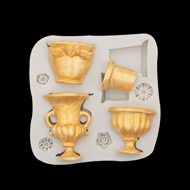 Nueva maceta flor molde de silicona DIY pastel de chocolate decoración fondant molde herramienta para hornear