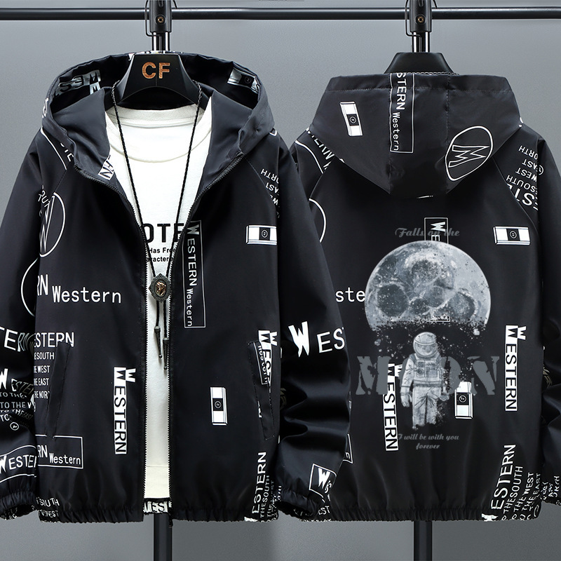 Spring and Autumn Coats Men's Korean Style Trendy Couple Style Teenage Students Loose Handsome Jackets Autumn Clothes Spring and Autumn Coats Men's Korean Style Trendy Couple Style Teenage Students Loose Handsome Jackets Autumn Clothes