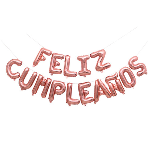 10 colors!  16-inch FELIZ CUMPLEANOS aluminum foil letter balloon Spanish birthday balloon set
