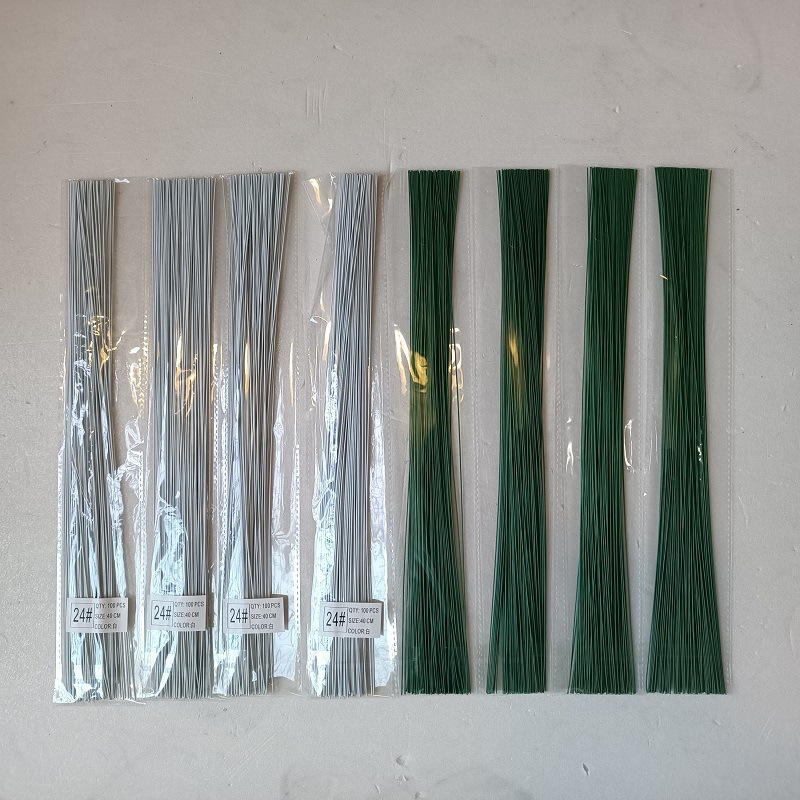 烤漆截断铁丝仿真花造型30、40厘米调直包塑丝彩色金属扎丝