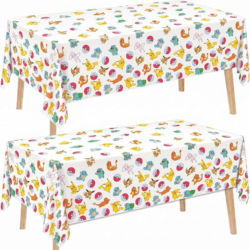 Cross-border cartoon blue and yellow dog paw print white tablecloth, digitally printed, creative gift, removable and washable, direct from manufacturer Cross-border cartoon blue and yellow dog paw print white tablecloth, digitally printed, creative gift, removable and washable, direct from manufacturer