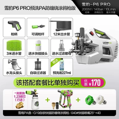 Pump Portable, Car washing machine - 2000w-snow-leopard-p6-pre-wash-pa-anti-winding-graffiti-gun-version