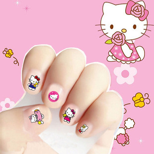 10 pieces free shipping little girl reward paste 3D 3D nail patch children cartoon KT Princess nail sticker