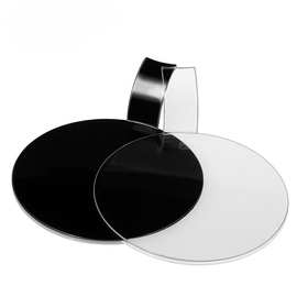 一次性塑料圆形甜品慕斯碟蛋糕托创意圆托黑色方形盘布丁碟