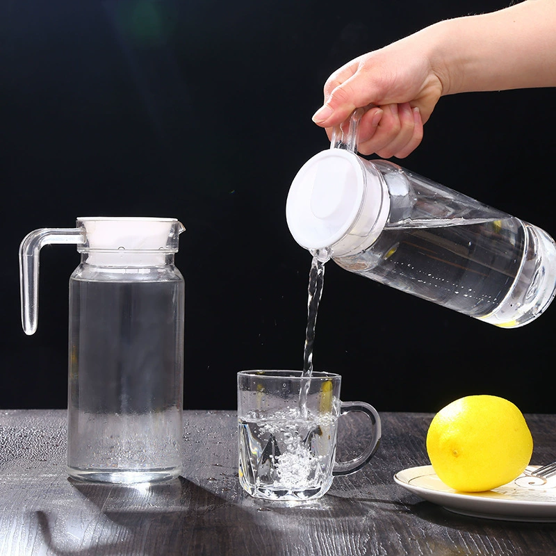 Аcrylic capacious pocket flask for home use, transparent teapot, wholesale